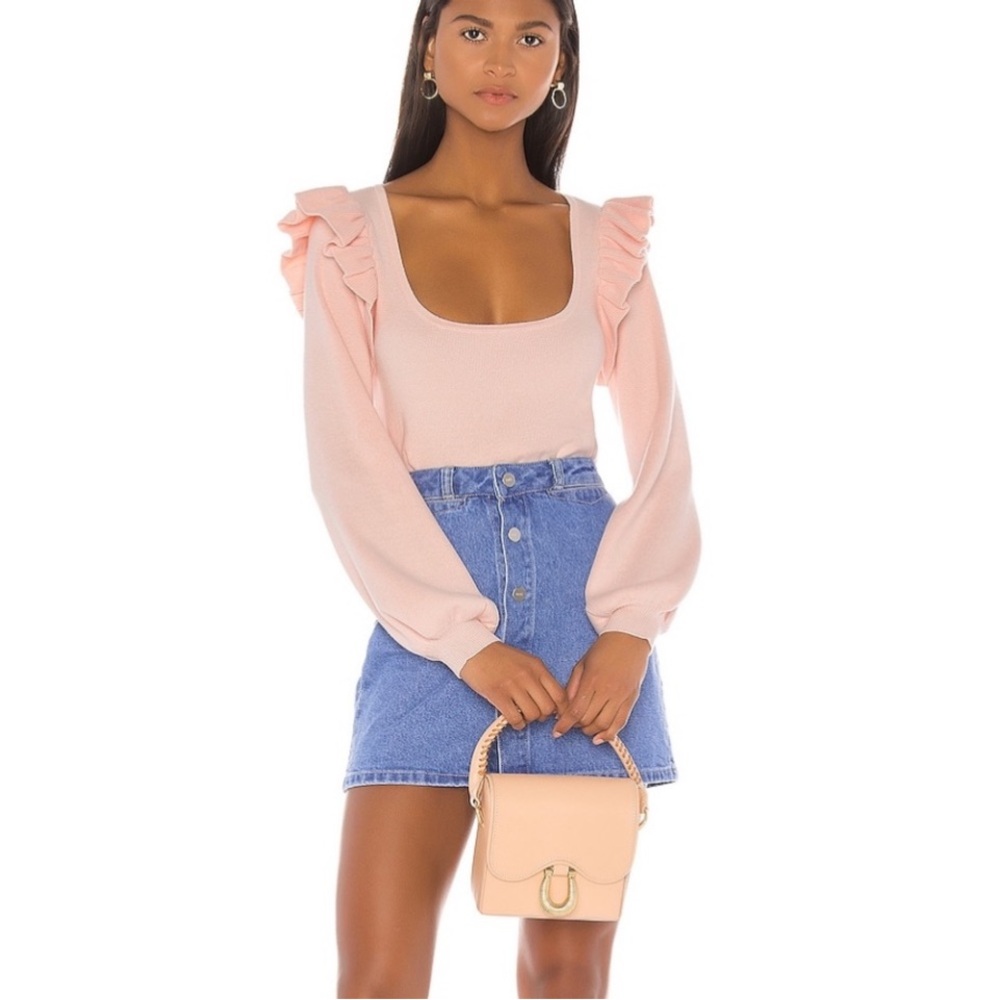 LPA Pink Ruffle Sweater